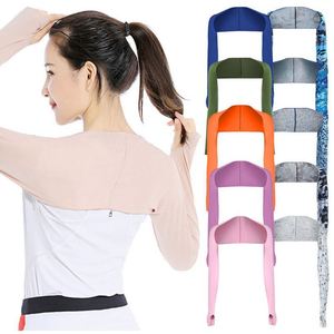 Transfronterizo verano Golf protección solar chal manga al aire libre ciclismo Color sólido hombro fino manga deportiva de mujer - Product Image 1