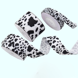 Set de Cintas de Grosgrain con Estampado de Vaca Boca Selling, <span class=keywords><strong>Tela</strong></span> con Patrón de Animal con Puntos para Decoración de Fiestas Western, Lazos para el Cabello y Manualidades DIY - Product Image 3