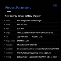 Chargeur de batterie portable 700W à énergie nouvelle, sortie multi-tension pour moto et scooter électriques