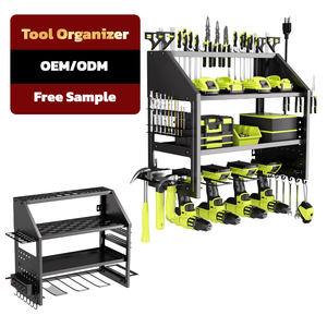 Organisateur d'outils électriques mural avec station de <span class=keywords><strong>charge</strong></span> le Garage King 4 porte-outils sans fil à usage intensif - Product Image 1
