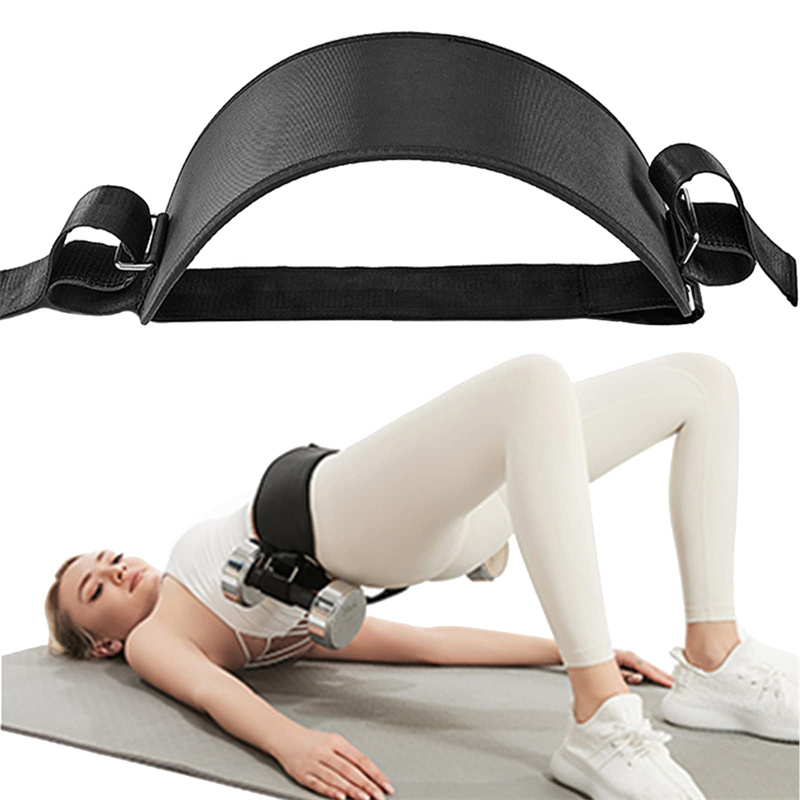 Fitness Training Hip Bridge Thrust Belt Weight-Bearing Waist Trimmer Hip Thrust Belt for Glute Bridge Pad Workout Belt