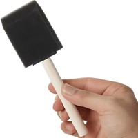 Brosse en mousse multi-usages OEM personnalisée pour nettoyage de grille d'aération de voiture, pinceau à pigments artistiques, tampon, export, vente en gros, marque HLLFOAM, longue portée