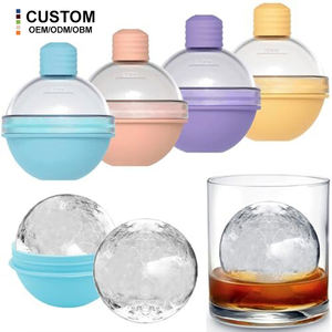 Usine conception originale personnalisé grande sphère Silicone boules de jouet de Noël fabricant de boules de glace whisky cercle rond moules <span class=keywords><strong>à</strong></span> glaçons - Product Image 1