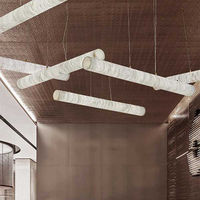 Lámpara Colgante SUMATRA, Elegante Lámpara de Araña para Decoración del Hogar, Atelier Alain Ellouz, Alabastro Cilíndrico