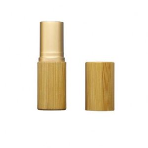 Natural <b>Bamboo</b> Lip Balm Tubes Refillable Empty Lipstick <b>Containers</b> for DIY Cosmetics - Product Image 3