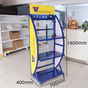 Présentoir mobile en métal pour accessoires et outils de pièces détachées de voitures particulières, idéal pour les salons professionnels et les magasins de détail - Product Image 2