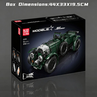 Mould King 13191, Coche de Carreras Clásico Vintage, 3918 Piezas, Juego de Bloques de Construcción Mecánicos, Kit de Modelo RC Coleccionable para Aficionados Adultos