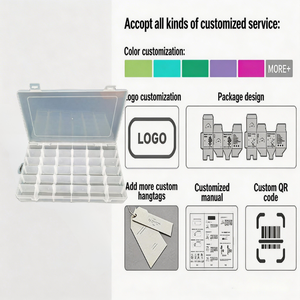 Caja de Almacenamiento de Plástico Transparente con 36 Compartimentos y Divisores Extraíbles, Organizador para Ferretería, Joyería y Componentes Electrónicos - Product Image 5