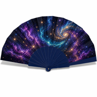 Éventail pliant Art Déco à motif de feuilles tropicales, logo personnalisé imprimé, éventail décoratif, cadeau promotionnel
