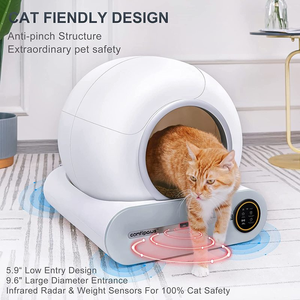 Caixa de Areia Inteligente para Gatos Ti Pro Automática Autolimpante Vaso Sanitário Elétrico para Pets com Aplicativo Produtos de Plástico para Gatos Caixa de Areia Inteligente - Product Image 4