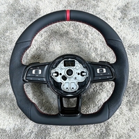 Volant modifié en cuir et fibre de carbone pour VW Volkswagen Golf 6 7 MK6 MK7 GTI GTD GTE Polo Tiguan Touareg Passat CC