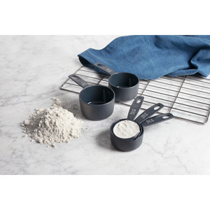 Set di misurini da cucina in plastica grigia, 5 pezzi, per cucinare e preparare dolci - Product Image 2