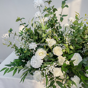 Chemin de table floral artificiel populaire pour mariage, 60 cm, arrangement en rangées pour décoration de mariage - Product Image 3