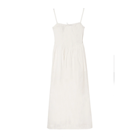 Vestido Largo Informal de Algodón sin Mangas con Tirantes Finos para Mujer, Personalizado por el Fabricante, de Alta Calidad