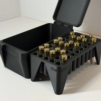 Boîte à munitions personnalisée en PETG imprimée en 3D, compacte, pour munitions 22LR, légère et durable pour la chasse et l'usage tactique