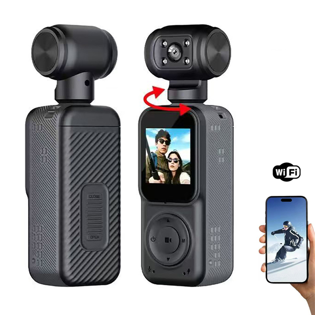 Body Worn Camer High Quality 2K Portable Body Worn Camera Mini Camera Wifi 2K  Action Camera Back Clip Screen
