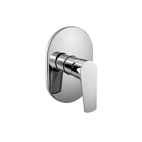 Ensemble de robinetterie de douche encastrée avec fonction chromée pour bain et douche, mitigeur de robinet