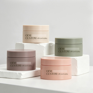 Contenants de Luxe Personnalisés Rose Ambré 200 ml 250 ml Givrés en Plastique PET Vides pour Beurre Corporel, <span class=keywords><strong>Pot</strong></span> d'Emballage <span class=keywords><strong>Cosmétique</strong></span> pour Crème avec Couvercles - Product Image 2