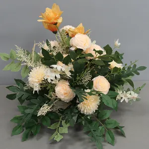 Flowers wedding decoration mix colored fabric dahlia rose daisy flower bouquet arrangement