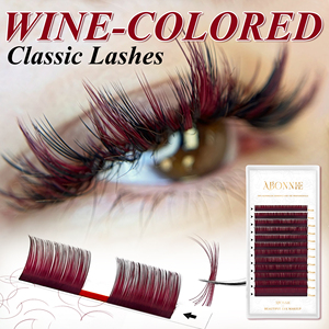 <span class=keywords><strong>Cils</strong></span> colorés Abonnie Custom Own Brand Burgundy 03, <span class=keywords><strong>cils</strong></span> individuels colorés, extensions de <span class=keywords><strong>cils</strong></span> individuelles colorées - Product Image 1