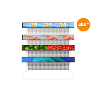 Supermarché étagère lcd publicité affichage ultra large étiré écran tactile moniteur 46.6 pouces étagère écran