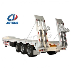 La Chine du fabricant utilisé Tri essieux bas semi-<span class=keywords><strong>remorque</strong></span> à plat pour camion Dollying pelle seconde main lit bas <span class=keywords><strong>remorque</strong></span> - Product Image 3