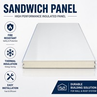Panneau sandwich en laine de roche haute densité, panneau de protection incendie, système de construction d'ateliers industriels