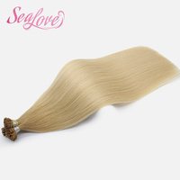 Nouvelles extensions capillaires à pointe en K, cheveux vierges bruts 100% Remy russes, pré-collées à la kératine, pointe plate en K, double épaisseur, extensions de cheveux humains