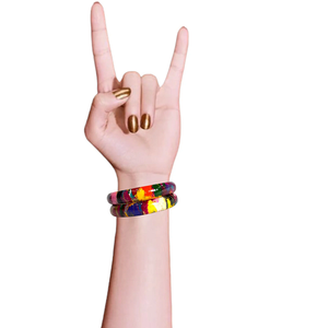 Danta Gems – Ensemble de bijoux hindous traditionnels et ethniques faits à la main, multicolores, comprenant des bracelets Badal Kada et des bracelets en laque unie, idéal pour mariages et festivals - Product Image 2