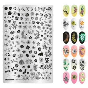 Fiore Animale Nail Stamping Piatti Marmo Timbro Immagine Modelli Geometrica Manicure Stampa Stencil Strumenti - Product Image 5