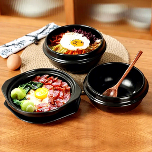 Olla de arena de cerámica pequeña de estilo coreano, cazuela de arroz comercial, utensilios de cocina especiales para mezclar arroz, olla de piedra - Product Image 4