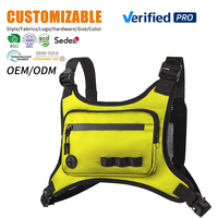 Chaleco Táctico Personalizado con Logotipo, Mochila de Pecho, Riñonera, Funcional, Ultraligera y Duradera para Ropa de Trabajo, Deportes y Uso Casual