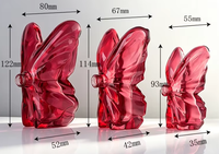 Flacon de parfum en verre transparent en forme de papillon de 30 ml et 50 ml avec pompe pulvérisatrice à sertir de 15 mm et capuchon fantaisie rose doré