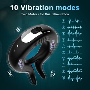 Hot Sale Sexy Masturbation Sexspielzeug Schwarz Fernbedienung Silikon ring Vibrierende und verzögerte Ejakulation Penis ringe für Erwachsene - Product Image 5
