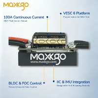 Maxkgo VESC6 Mini 6.8 100A ESC Pengontrol Kecepatan Tanpa Sikat OEM ODM Firmware Kustom Grosir untuk Laboratorium Penelitian Robotik Drone