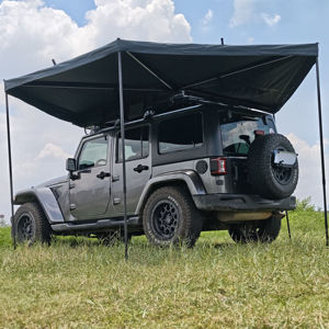 Auvent pliable autoportant à 270 degrés pour camionnette, tente de toit de camping, auvent extérieur LED pour pick-up 4x4, 4-6 personnes - Product Image 1