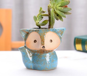 Juego de Macetas de Cerámica con Forma de Zorro, Pequeñas y Bonitas, para Suculentas, Florero de Mesa, Estilo Nórdico, Venta Directa de Fábrica - Product Image 2