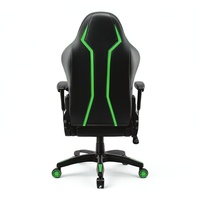 Chaise de bureau gaming haut de gamme au design moderne en cuir PU, coussin moelleux, confortable, pivotante à 360°, réglable en hauteur
