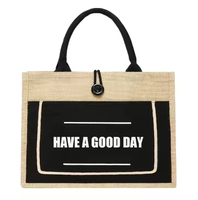 Sac en jute personnalisé en lin avec bouton, faible MOQ, idéal pour cadeaux de demoiselle d'honneur, faveurs de mariage et cadeaux de fête