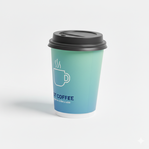 Gobelet à café jetable écologique avec couvercle à clapet, résistant à la chaleur, recyclable, pour le service de boissons - Product Image 3