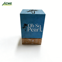 Boîte cadeau personnalisée haut de gamme pour tasses, en carton recyclé avec pelliculage mat et gaufrage à chaud doré
