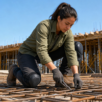 Genouillères de travail robustes à coque dure, protections pour les genoux pour la construction, le revêtement de sol, la bâtiment, vente en gros