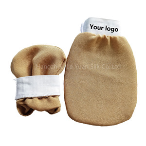 Guante exfoliante de viscosa impreso con logotipo personalizado Guante depurador de piel coreano Exfoliar extra áspero Mit para ducha - Product Image 3