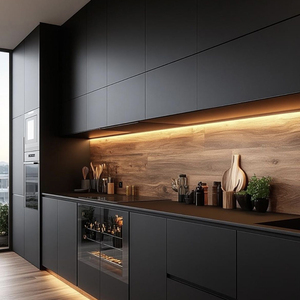 Goldtop Fabricación personalizada Alta calidad Ecológico Modular Cocina Isla Mesa Madera maciza Armarios de cocina modernos Grifo - Product Image 2