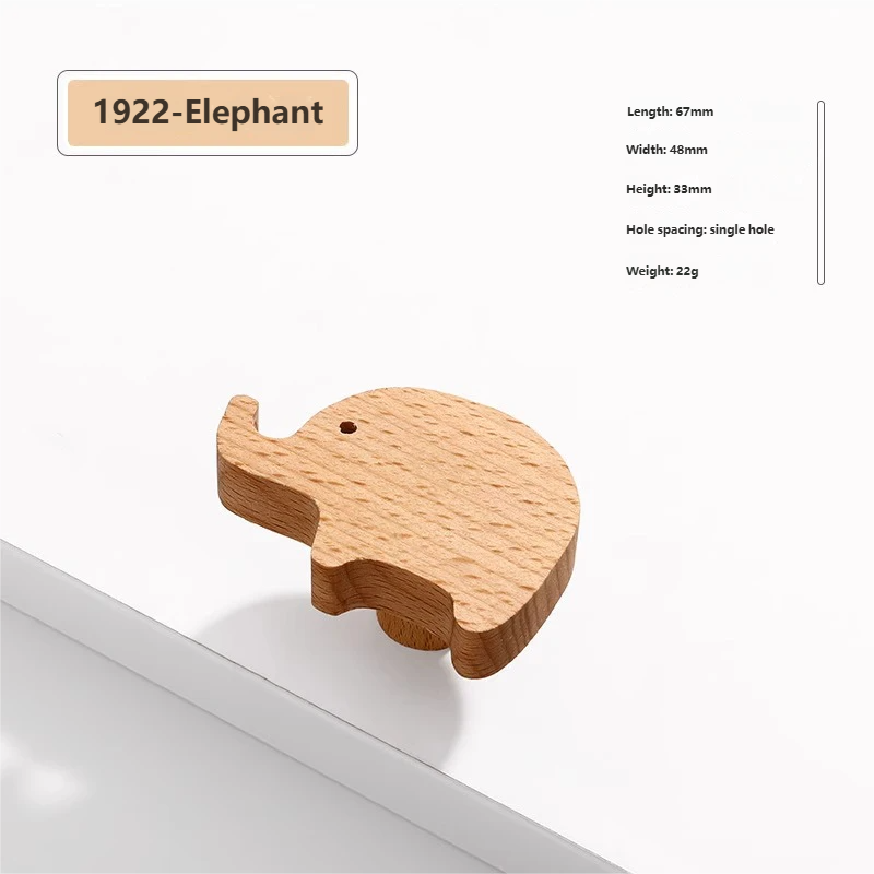 Solid Wood Elephant Single Hole
