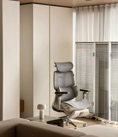 Chaise de bureau ergonomique Hbada X7 avec dossier en maille respirante, repose-pieds, soutien lombaire et appui-tête réglable pour la maison et le bureau