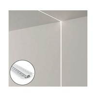 Profilé LED encastré sans cadre en aluminium pour éclairage linéaire encastré sans couture pour plafonds et murs