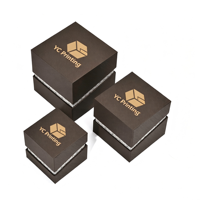 Boîte en papier rigide de luxe avec impression de logo personnalisé, couvercle et base recyclables, éponge pour emballage exclusif de pots de bougies pour épaules et cou