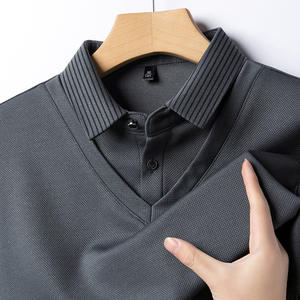 Camicia da <span class=keywords><strong>uomo</strong></span> primavera vacanza tempo libero due <span class=keywords><strong>POLO</strong></span> camicia a maniche lunghe camicia da <span class=keywords><strong>uomo</strong></span> sottile a Base larga - Product Image 5