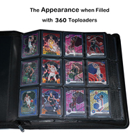 Classeur Toploader 12 poches pour la collection de cartes à collectionner | Album Toploader en cuir PU de qualité supérieure avec capacité de 480 cartes pour carte Sport TCG